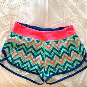 Virtually new Ivivva girls Size 14 or Women’s 0-2 Lululemon speed shorts. Worn1x